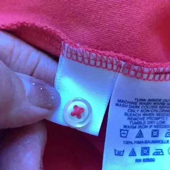 Lands End NWOT Salmon Pink Polo shirt - Picture 5 of 5